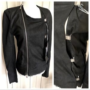 SOLD 10SEI0OTTO Blistered Scarstitched Leather Jacket